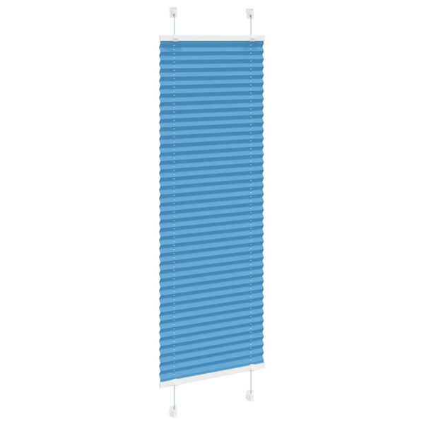 vidaXL Estor Plisado azul 40x150 cm Tela Ancho 39,4 cm Poli&eacute;ster