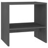 vidaXL Mesita de noche madera maciza de mango gris 40x30,5x40 cm