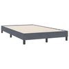 vidaXL Cama box spring con colch&oacute;n terciopelo gris oscuro 120x220 cm