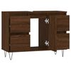 vidaXL Mueble de ba&ntilde;o madera de ingenier&iacute;a roble marr&oacute;n 80x33x60 cm