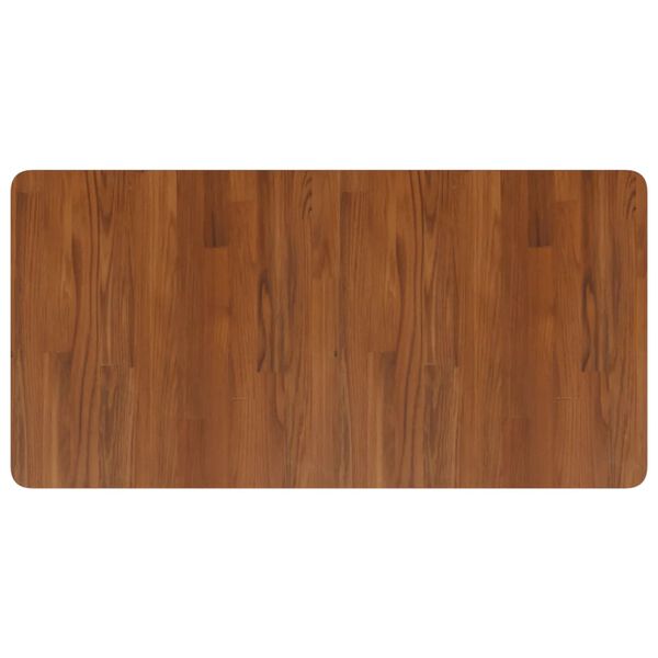 vidaXL Encimera ba&ntilde;o madera maciza tratada marr&oacute;n oscuro 100x50x2,5 cm