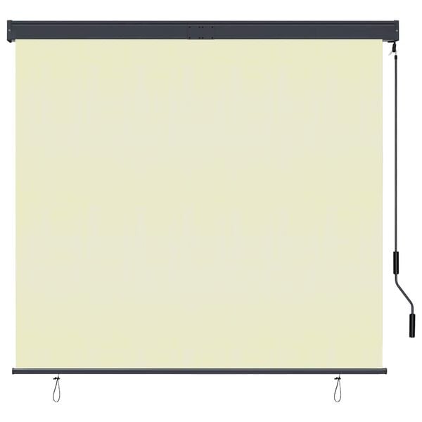 vidaXL Estor enrollable de exterior color crema 160x250 cm