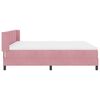 vidaXL Cama tipo Box Spring con colch&oacute;n Rosa 200 x 180 cm Poli&eacute;ster