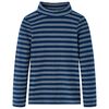 Camiseta infantil de manga larga azul marino 140
