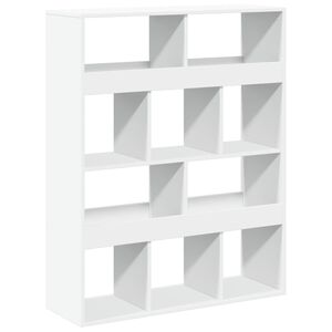 vidaXL Separador de ambientes madera ingenier&iacute;a blanco 100x33x125,5 cm
