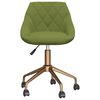 vidaXL Silla de comedor giratoria de terciopelo verde claro