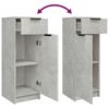 vidaXL Set de muebles ba&ntilde;o 3 pzas madera contrachapada gris hormig&oacute;n