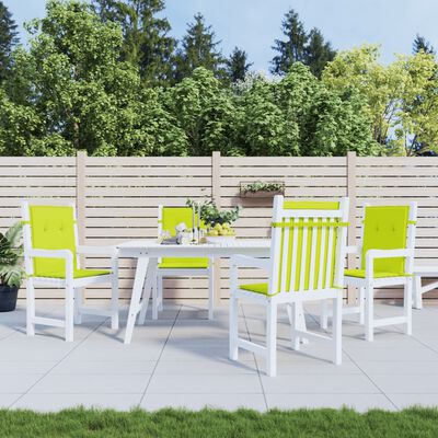 vidaXL Cojín silla jardín respaldo bajo 4 uds tela Oxford verde claro