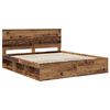 vidaXL Estructura de cama con cabecera Madera vieja 200 x 200 cm