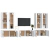 vidaXL Set de muebles para TV 7 piezas madera contrachapada blanco