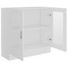 vidaXL Vitrina de madera contrachapada blanco 82,5x30,5x80 cm