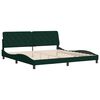 vidaXL Estructura cama sin colch&oacute;n terciopelo verde oscuro 200x200 cm