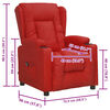 vidaXL Sill&oacute;n elevable cuero sint&eacute;tico rojo tinto
