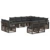 vidaXL Conjunto de sof&aacute;s de jard&iacute;n 11 uds. 11 plaza Gris