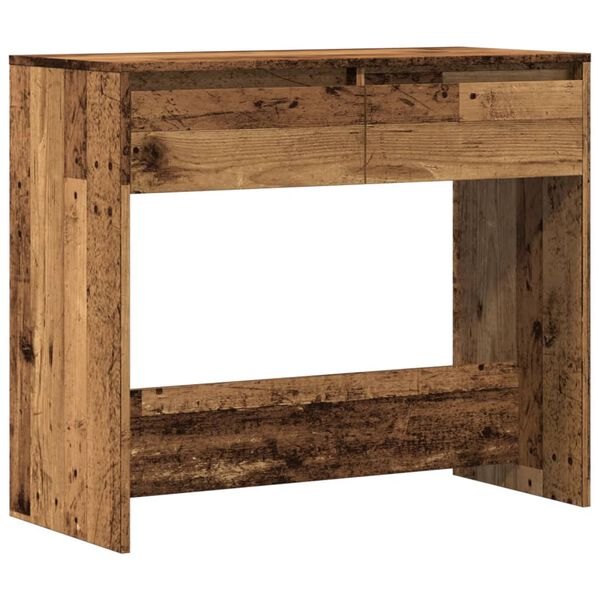 vidaXL Mesa consola madera ingenier&iacute;a madera envejecida 89x41x76,5 cm