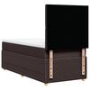 vidaXL Cama box spring con colch&oacute;n tela marr&oacute;n oscuro 80x200 cm
