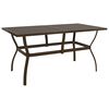 vidaXL Mesa de jard&iacute;n de acero marr&oacute;n 140x80x72 cm