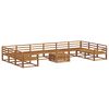 vidaXL Conjunto de sof&aacute;s de exterior 11 pcs Natural