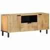 vidaXL Mueble de TV marrón 105x33x46 cm madera maciza mango