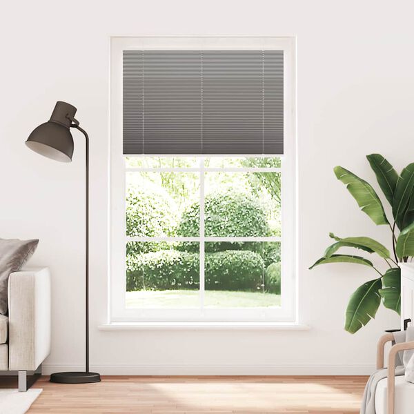 vidaXL Estor Plisado Antracita 120x200 cm Tela Ancho 119,4cm Poli&eacute;ster