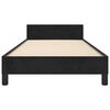 vidaXL Cama con cabecero sin colchón terciopelo negro 90x190 cm