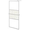 vidaXL Mampara ducha con estante vidrio ESG aluminio cromado 100x195cm