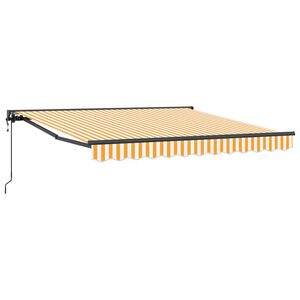 vidaXL Toldo Retr&aacute;ctil Amarillo y 300 x 250 cm Aluminio y Tela