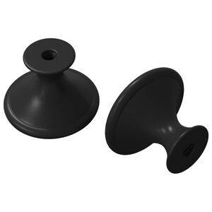 vidaXL Mango 2 uds. Negro &Oslash;30 mm Aluminio