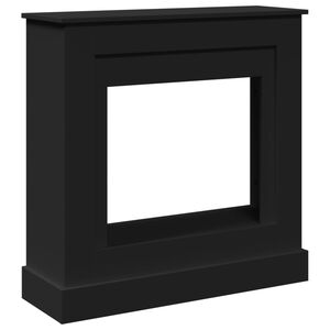 vidaXL Borde de chimenea madera ingenier&iacute;a negro 90x30x90 cm