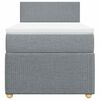vidaXL Cama box spring con colch&oacute;n tela gris claro 100x200 cm