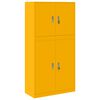 vidaXL Armario de almacenamiento 2 uds. Amarillo Mostaza