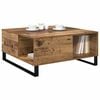 vidaXL Mesa de Caf&eacute; Madera envejecida 80 x 80 x 36,5 cm