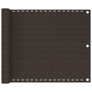 vidaXL Toldo para balc&oacute;n HDPE marr&oacute;n 75x300 cm