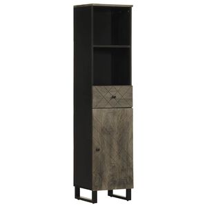 vidaXL Mueble de ba&ntilde;o de madera maciza de mango negro 38x33x160 cm