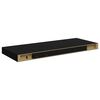 vidaXL Estante flotante de pared MDF negro brillante 60x23,5x3,8 cm