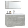 vidaXL Conjunto de muebles de ba&ntilde;o 3 piezas gris hormig&oacute;n