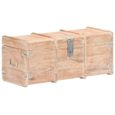 vidaXL Cofre de almacenamiento madera maciza de acacia 90x40x40 cm