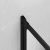 vidaXL Mampara de ducha Manual Negro 132 x 2 x 140 cm Aluminio