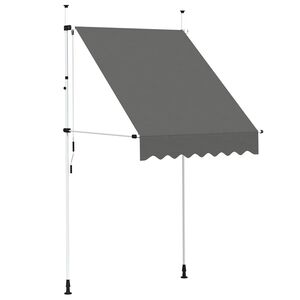 vidaXL Toldo retr&aacute;ctil de funcionamiento manual antracita 150 cm
