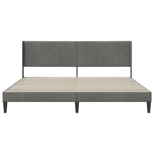 vidaXL Estructura de cama Gris oscuro 180 x 200 cm Terciopelo