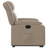 vidaXL Sill&oacute;n reclinable elevable cuero artificial color capuchino