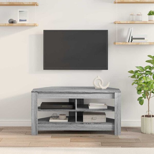 vidaXL MuebledeTVdeesquina Gris Sonoma 102 x 40,5 x 45 cm