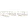 vidaXL Juego de muebles de jard&iacute;n 11 piezas madera maciza pino blanco