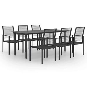 vidaXL Juego de comedor para jard&iacute;n 7 piezas