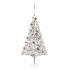 vidaXL &Aacute;rbol de Navidad preiluminado con luces y bolas plateado 180 cm