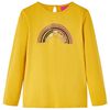 Camiseta infantil de manga larga color ocre 128