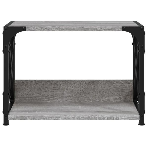 vidaXL Soporte de impresora 2 niveles gris Sonoma 44x26x31,5 cm