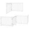 vidaXL Puerta de perros plegable 12 paneles madera &aacute;lamo blanca 960 cm