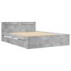 vidaXL Cama con cabecero madera de ingenier&iacute;a gris hormig&oacute;n 120x200 cm