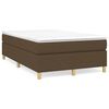 vidaXL Cama box spring con colch&oacute;n tela marr&oacute;n oscuro 120x190 cm